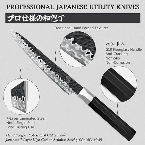 SHAN ZU TAKUMI | Cuchillo Utilitario Japonés Gyuto + Soporte Magnético para Cuchillos