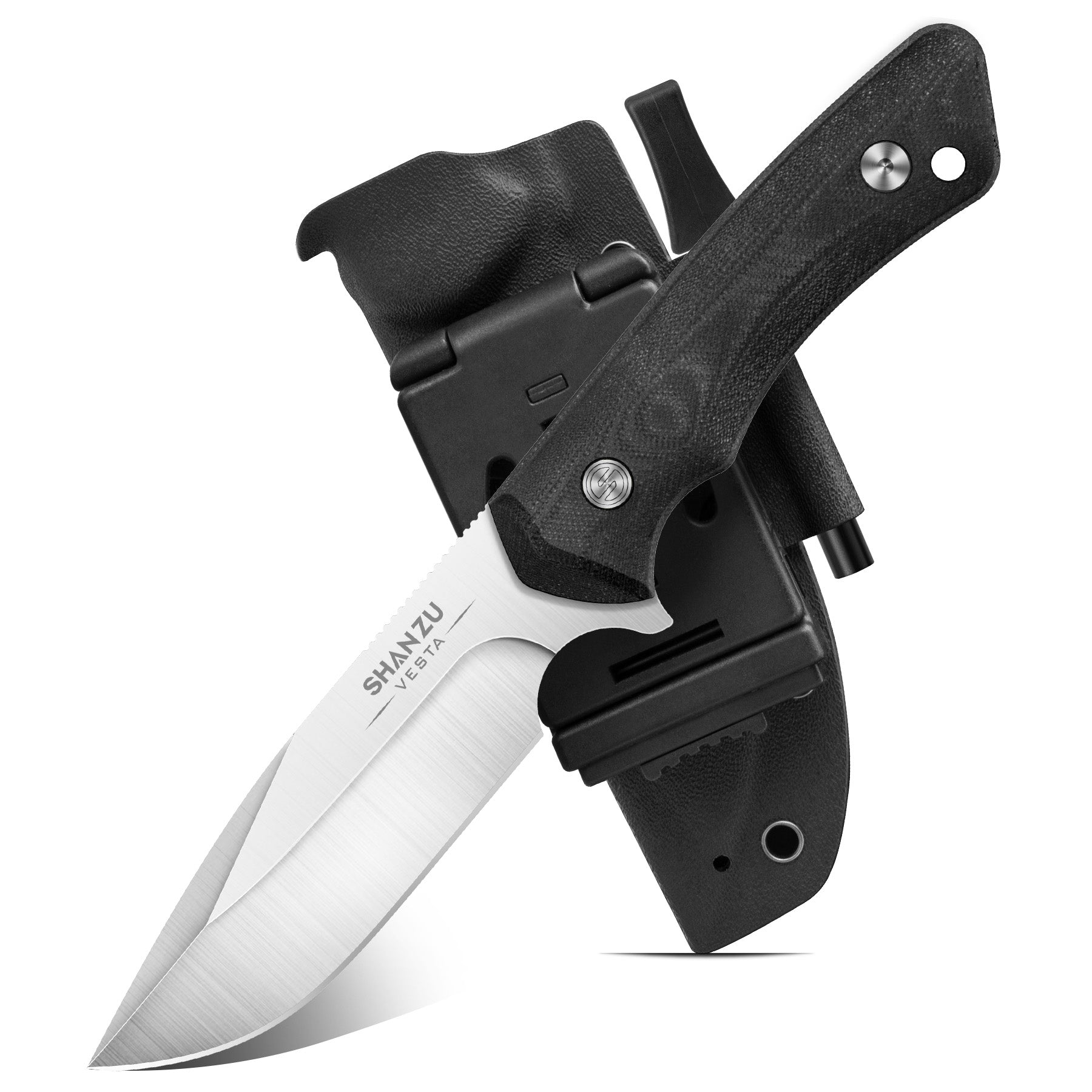 Cuchillo de Hoja Fija Negro SHAN ZU | Serie VESTA