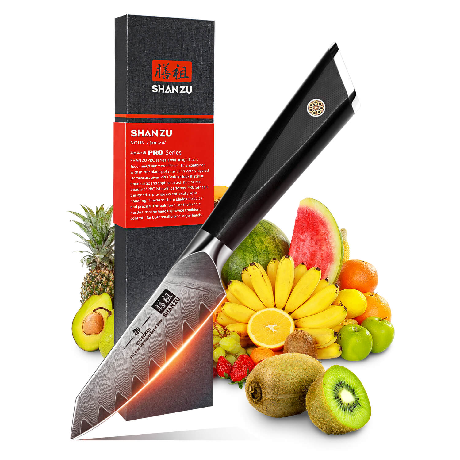 Couteau d'office Damas 3.75