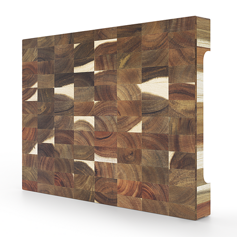 SHANZU Planche à Découper en Bois d’Acacia à Fibres Verticales Double Face – 40 × 30 × 4 cm