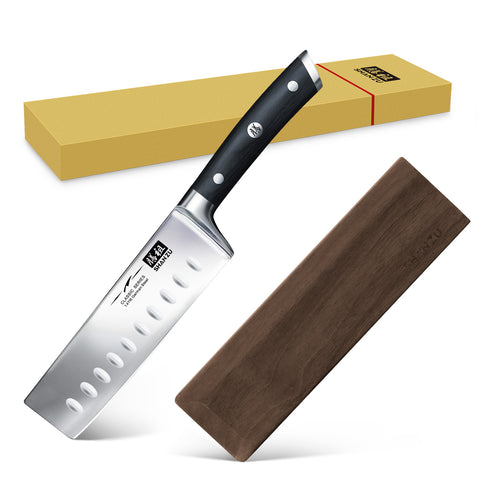 Serie clásica | Cuchillo SHAN ZU Nakiri 6.5"+Soporte