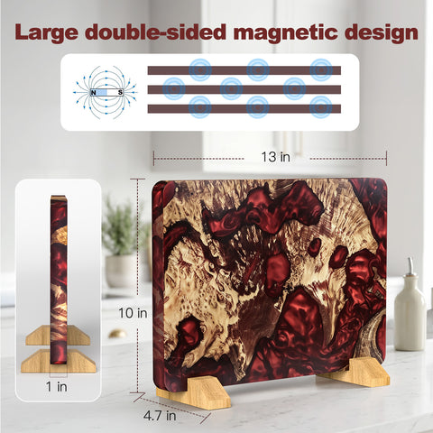 Double-Sided Magnetic Knife Block｜Natural Acacia Wood｜Elegant and Durable