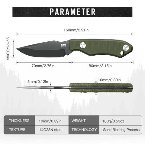 SHAN ZU ANCARES | Cuchillo de precisión de hoja fija
