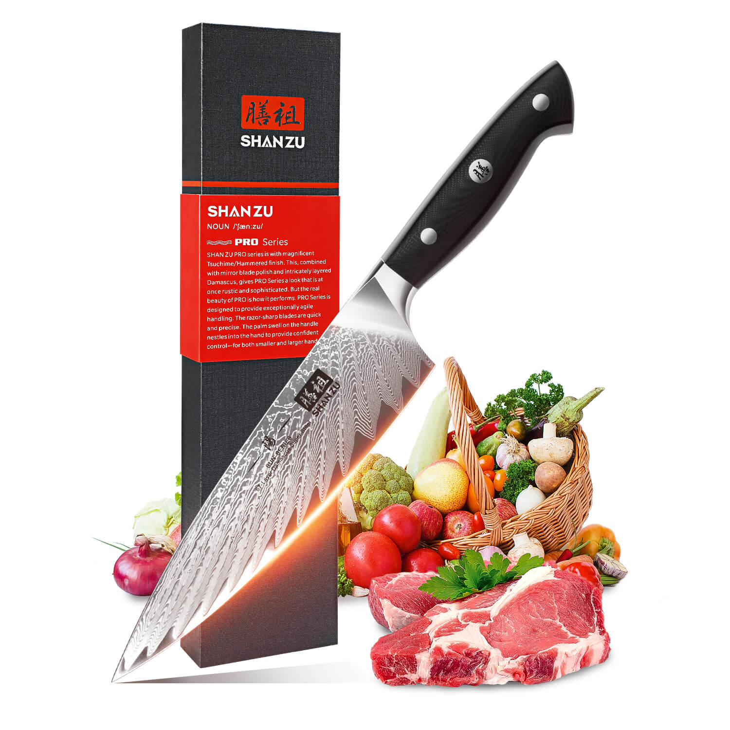 Couteau Chef Damas SHAN ZU 8