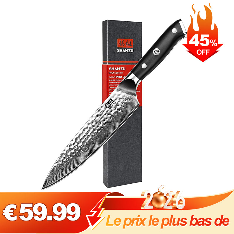 SHAN ZU Pro | Couteau de Chef Damas 8