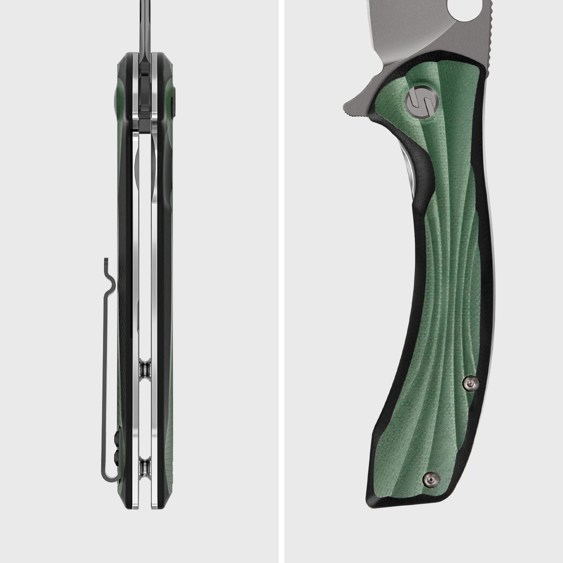 Peafowl | Couteau à verrouillage Liner | Lame ZDF905 de 7.80” & Manche G10