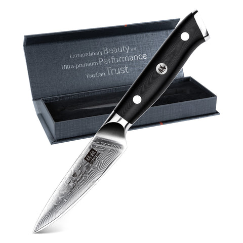 Couteau d'office Damas 3.75" | SHAN ZU Pro