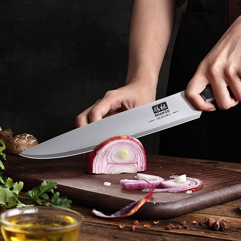 SHAN ZU Série Okinawa – Ensemble 4 pièces Acier Japonais + Barre aimantée en bois