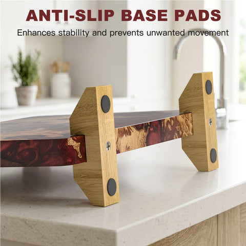 Double-Sided Magnetic Knife Block｜Natural Acacia Wood｜Elegant and Durable
