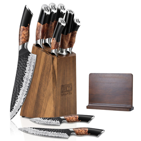 SHAN ZU TENGU | Set Coltelli da Cucina 7 Pezzi + Supporto Magnetico 30 cm