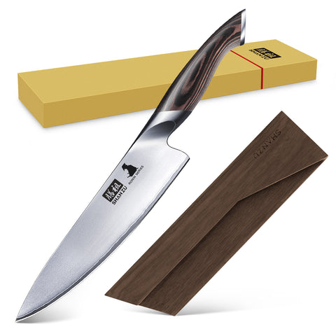 SHAN ZU Ronin | Couteau de Chef 8" +Porte-couteaux magnétique