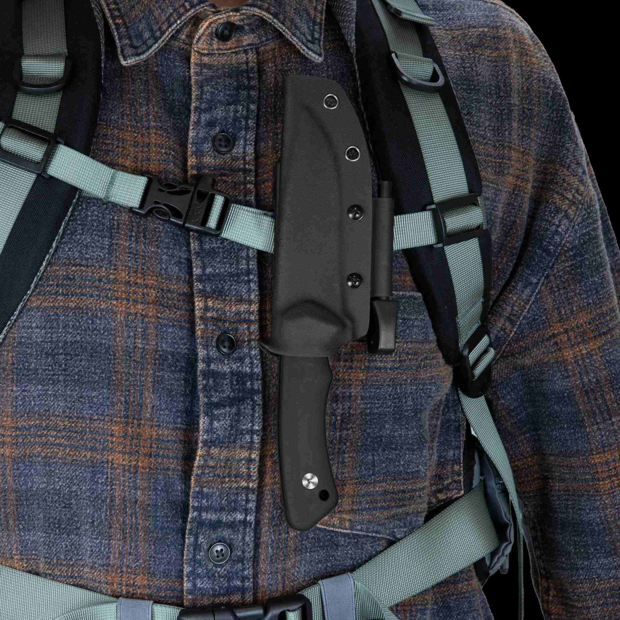 Cuchillo de Hoja Fija Negro SHAN ZU | Serie VESTA
