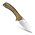 Jaune Peafowl | Couteau à verrouillage Liner | Lame ZDF905 de 7.80” & Manche G10