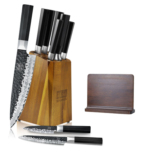 Set de 7 Couteaux Takumi Japonais Gyuto Chef+SUPPORT MAGNÉTIQUE 30 CM