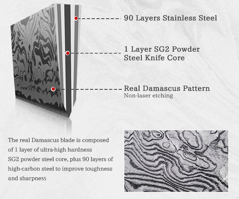 SHAN ZU WHITE TIGER | Damascus Fillet Knife + Magnetic Knife Holder
