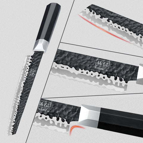 Couteau à pain Gyuto japonais Takumi+Porte-couteaux magnétique