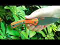 Orangé Peafowl | Couteau à verrouillage Liner | Lame ZDF905 de 7.80” & Manche G10