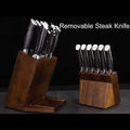 Ensembles de blocs de couteaux de cuisine en acier japonais 16 pièces | Genbu