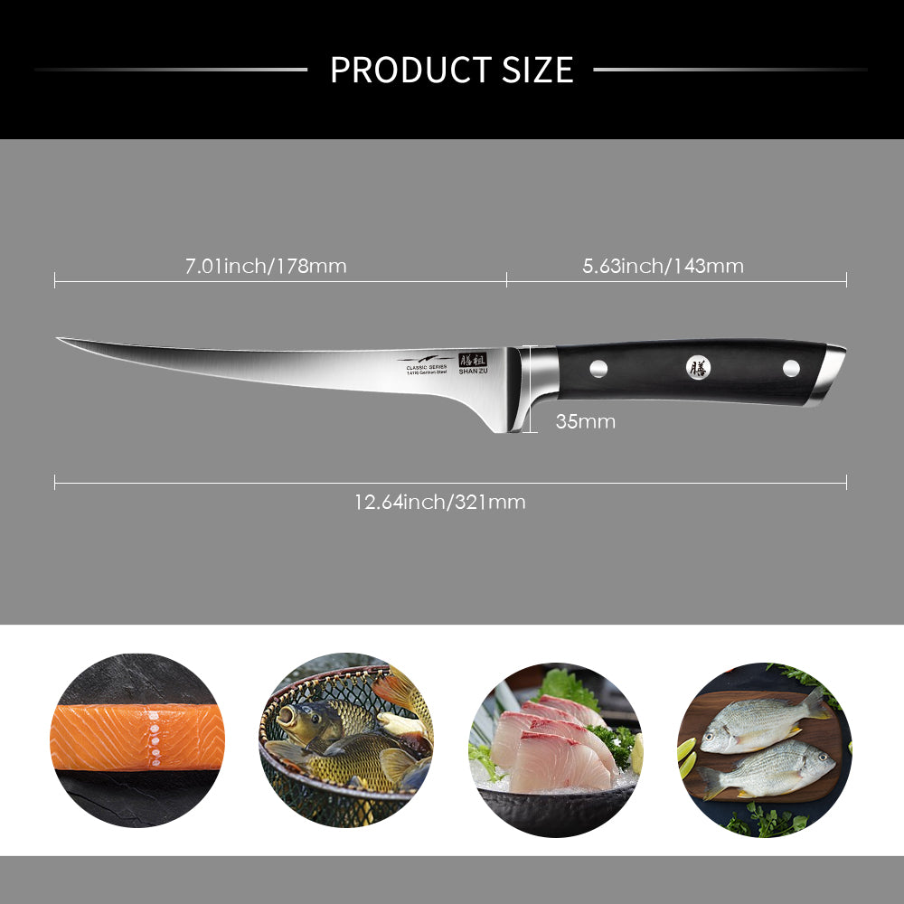 SHAN ZU Couteau à Filet 7