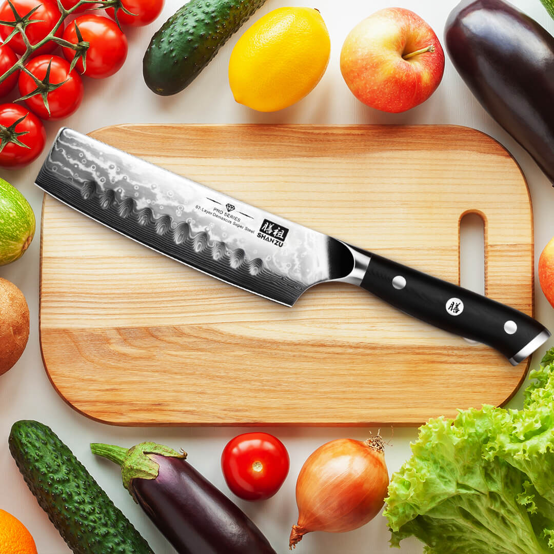 Couteau Damas Nakiri 6.5