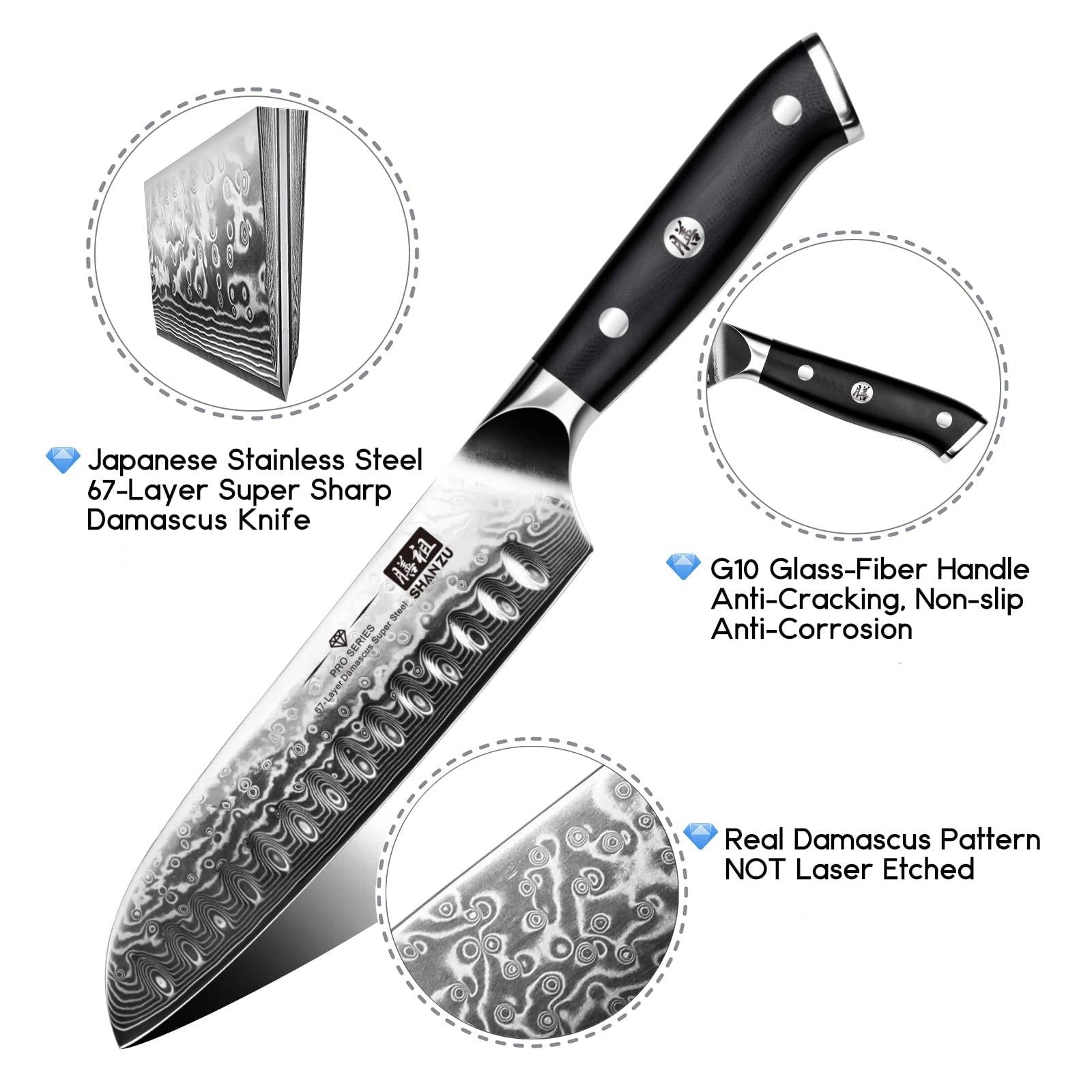Couteau Santoku Damas 7